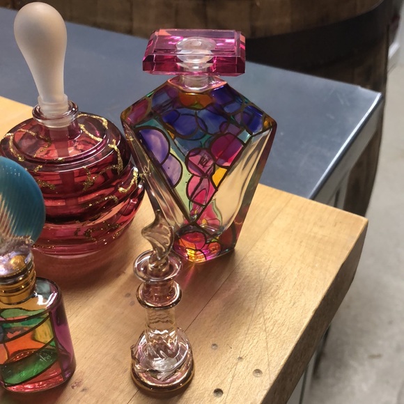 Fancy glass Perfume bottles 8 total - Picture 6 of 6